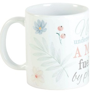 Dicksons Never Underestimate A Mom Fueled By Prayer Microwave Dishwasher Safe White 11 Ounce Ceramic Mug Coffee Mug - 1 of 1