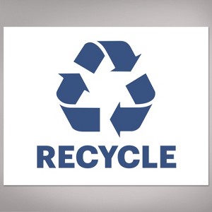 Avery Recycle Stickers, Blue Recycle Signs for Bins, Containers, Trash Cans and Walls, Waterproof, UV Resistant, Preprinted, 8-1/2" x 11", 2 Total - 1 of 4