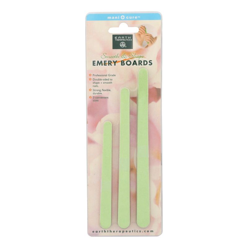 Earth Therapeutics Smooth and Shape Emery Boards 3 Sizes - 15 ct, 1 of 4