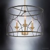Urban Ambiance Luxury French Rustic Rustic Chandelier,  12" x 18-1/8",  Midnight Black Finish, UHP2910 - 3 of 4