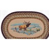 Earth Rugs Winter Elk Oval Rug – 20"x30" Hand-Braided Jute Accent Mat with Snowy Forest Scene and Rustic Cabin Decor - 3 of 3