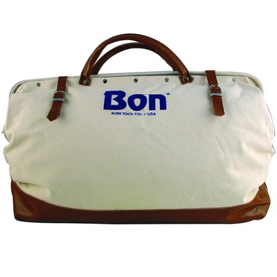 Bon Tool 11-125 Tool Bag - 20-inch Canvas W/Leather Bottom