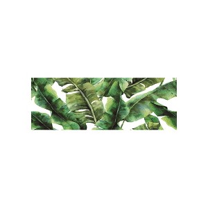 J&V TEXTILES 20" x 55" Oversized Cushioned Anti-Fatigue Kitchen Runner Mat (Green Leaves) - 1 of 4
