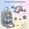 RUVALINO Large Diaper Bag Backpack, Waterproof Baby Travel Pack with Changing Pad & Stroller Straps - 4 of 4