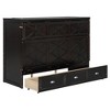 Polibi Modern Queen Murphy Bed Cabinet with USB Charging Station and Large Storage Drawer - 4 of 4