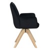 Take a Seat Miranda Swivel Accent Chair: Black Velvet, 360-Degree Movement - Breighton Home - 4 of 4