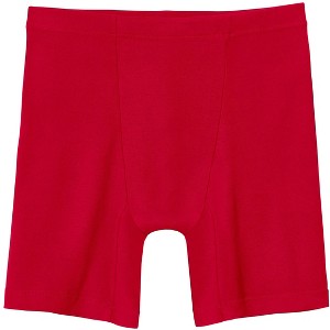 City Threads Boys 100% Organic Cotton Athletic Boxer Brief - USA-Made, Red, 4 - 1 of 4
