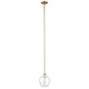 Hudson and Canal 8.63" Wide Pendant with Glass Shade Brass/Clear: UL Listed, Metal Body, E26 Socket - 4 of 4