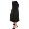 24seven Comfort Apparel Women's Plus Women's Maxi Skirt - 2 of 4