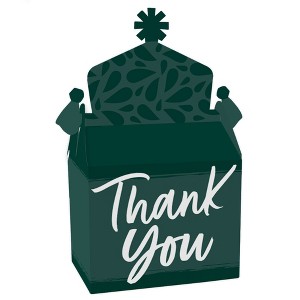 Big Dot of Happiness Emerald Elegantly Simple - Treat Box Party Favors - Guest Party Favors Goodie Gable Boxes - Set of 12 - 1 of 4