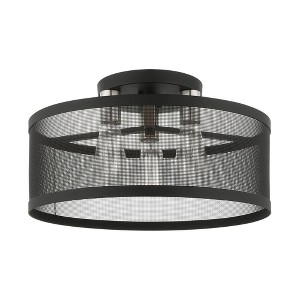 Livex Lighting Industro 3 - Light Semi-Flush Mount in  Black/Brushed Nickel - 1 of 4