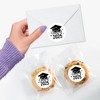 Big Dot of Happiness Class of 2025 Black & White Party Grad Envelope Seal Stickers, Round Circle Stickers Seal, Graduation Envelope Seals - 120 Count - 4 of 4