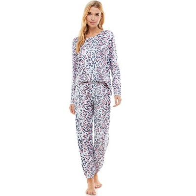 Emerson Road Woman's Cozy Luxe Henley & Jogger Pants Pajama Set