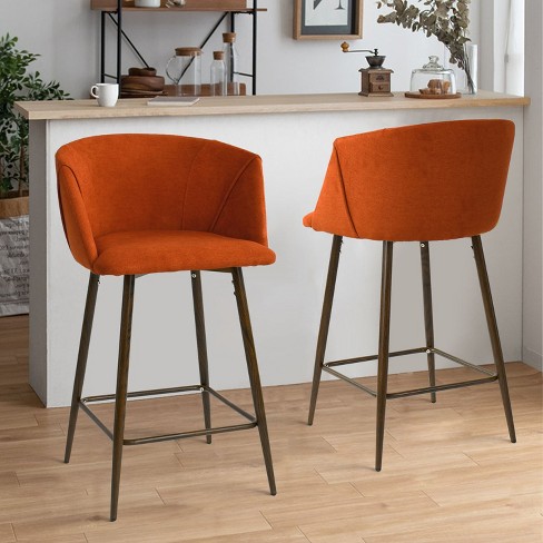 Rust orange bar discount stools