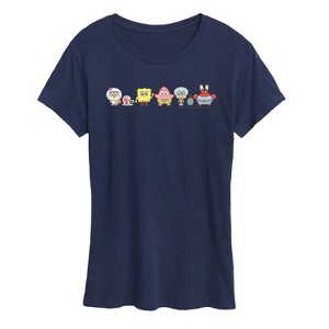 Women's - Spongebob Squarepants - Adorabob Lineup Full Color Short Sleeve Graphic T-Shirt - 1 of 4