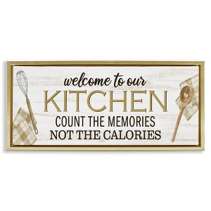 Stupell Industries Count Memories Not Calories Floating Frame Canvas Art - 1 of 4