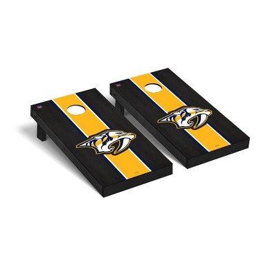 NHL Nashville Predators Premium Cornhole Board Onyx Stripe Version