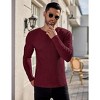 Ekouaer Men's Long Sleeve Shirts Ribbed Pullover Tees Sim Fit Thermal Tops Crew Neck Stretchy Undershirts - 4 of 4