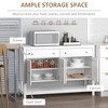 Aghana Digitals 47" White Coffee Bar Cabinet with Adjustable Shelves, 2 Drawers & 2 Cabinets - - 4 of 4