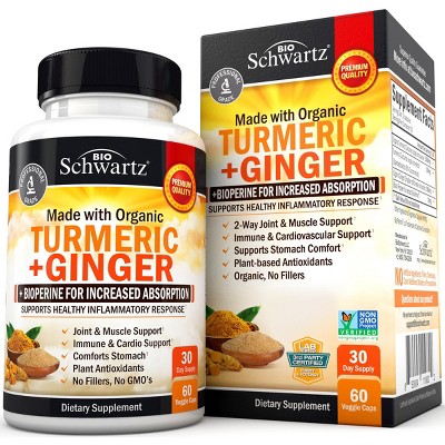Turmeric And Ginger Capsules, Bioschwartz, 60ct, 4 of 5