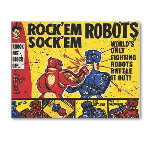 Courtside Market Drizzle Rock'em, Sock'em Robots Gallery-Wrapped Canvas - 1 of 4