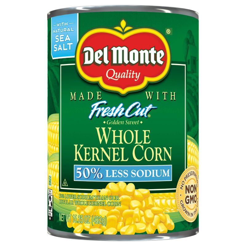 Del Monte Low Sodium Golden Sweet Whole Kernel Corn - 15.25oz, 3 of 7