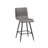 Faux Leather Swivel Counter Stool - 2 of 4