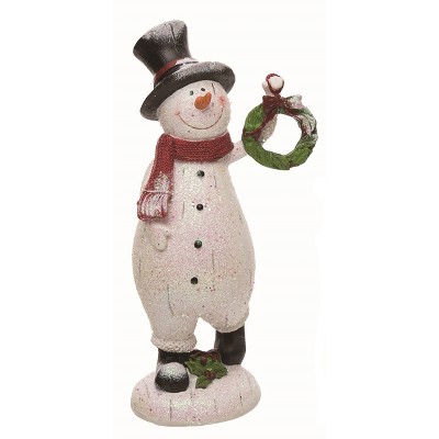 Transpac Resin Multicolor Christmas Medium Playful Snowman Figurine