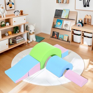 Baofuwish 5-Piece Kids Climbing Toys for Toddlers,Soft Foam Climbing Blocks Area for Babies,Crawling and Climbing Indoor Active Play Structure - 1 of 4