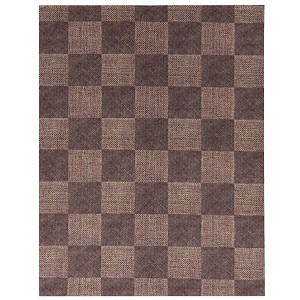 6' x 8' Sisal Outdoor Rug Brown/Black - Foss Floors: Fade & Water Resistant, Machine Made Area Rug - 1 of 4