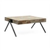 Coffee Table For Living Room, Industrial Coffee Table With Metal V-Shaped Legs, Rectangular Accent End Table - 3 of 4