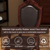 ORRD Dining Chairs Set of 2 – Antique Leather Dining Chairs with Solid Wood Legs & Rivet Decor, for Kitchen, Bedroom, Living Room (Brown Armless) - 3 of 4