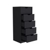 CAVINAS 5-Drawer Dresser,Modern Tall Chest of Drawers,Wood Finish Storage Dresser for Bedroom&Entryway,Floorstanding - 2 of 4