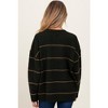 PinkBlush Olive Striped Drop Shoulder Maternity Sweater - 4 of 4