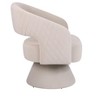 Vynxaria Swivel Accent Chair ¨C Stylish Round Barrel Chair in Nude Teddy Fabric - 4 of 4