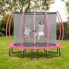 BestMassage Trampoline 8FT/10FT/12FT/14FT  Round Outdoor Trampolines with Safety Enclosure Net Safe ASTM Certified Family Fun for Kids and Adults - 2 of 4