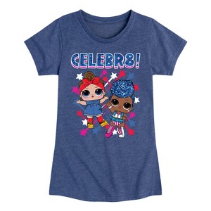 Girls' - LOL Surprise! - 4th of July Fitted Short Sleeve Graphic T-Shirt - 1 of 4