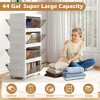 Costway 3/4-Tier Stackable Storage Bins 33-gal Collapsible Storage Boxes with Lid Organizer - 4 of 4