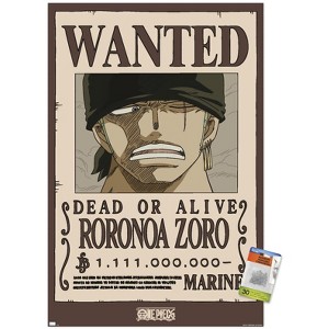 Trends International One Piece - Roronoa Zoro Wanted Poster Unframed Wall Poster Prints - 1 of 4
