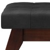 NicBex 40.2" Storage Bench Rectangle Mid Century Faux Leather Tufted Ottoman Bench for Bedroom, Entryway - 4 of 4