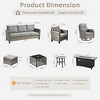 XIZZI Patio Furniture Sets Designed for Outdoor Relaxation, Comfy 3.5-Inch Cushions & 360° Swivel Action for Extra Comfort, 10 Pcs/Set, Dark Gray - 3 of 4