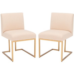 Ayanna Side Chair - ACH6206A - SET2 - Beige/Gold - Safavieh - 1 of 4