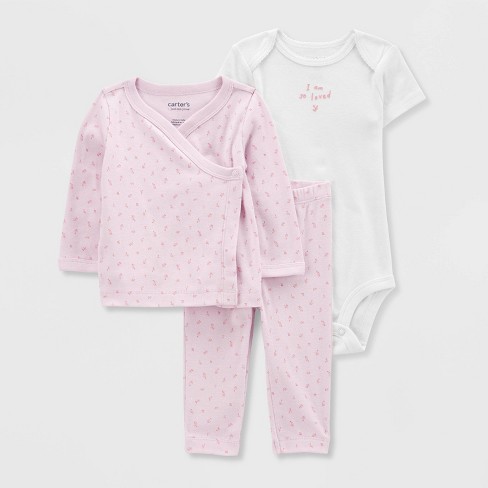 Carter's Baby Girl's 3 PieceTake Me Away Set (Baby) - Love Hugs - Iv —  Doc & Lill