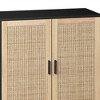 Buffet Cabinet with Storage, Rattan Kitchen Buffet Cabinet Accent Sideboard Cabinets with Doors, Coffee Bar Cabinets - 3 of 4