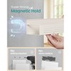 4-Pack Magnetic Spice Rack Organizer - 2 Large & 2 Small Shelves for Fridge, Microwave, No Drill Installation, Cream White - 2 of 4