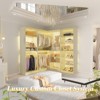 Aheaplus Corner Wardrobe Organizer System with Adjustable Shelves, Closet System with Hanging Rods - 3 of 4
