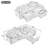 83.8" L-Shaped Reversible Sectional Sofa Bed with Storage Lounge, USB Ports, Power Outlets and Cup Holders - ModernLuxe - 3 of 4