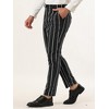 Lars Amadeus Men's Stripe Slim Fit Flat Front Business Suit Pencil Pants - 2 of 4