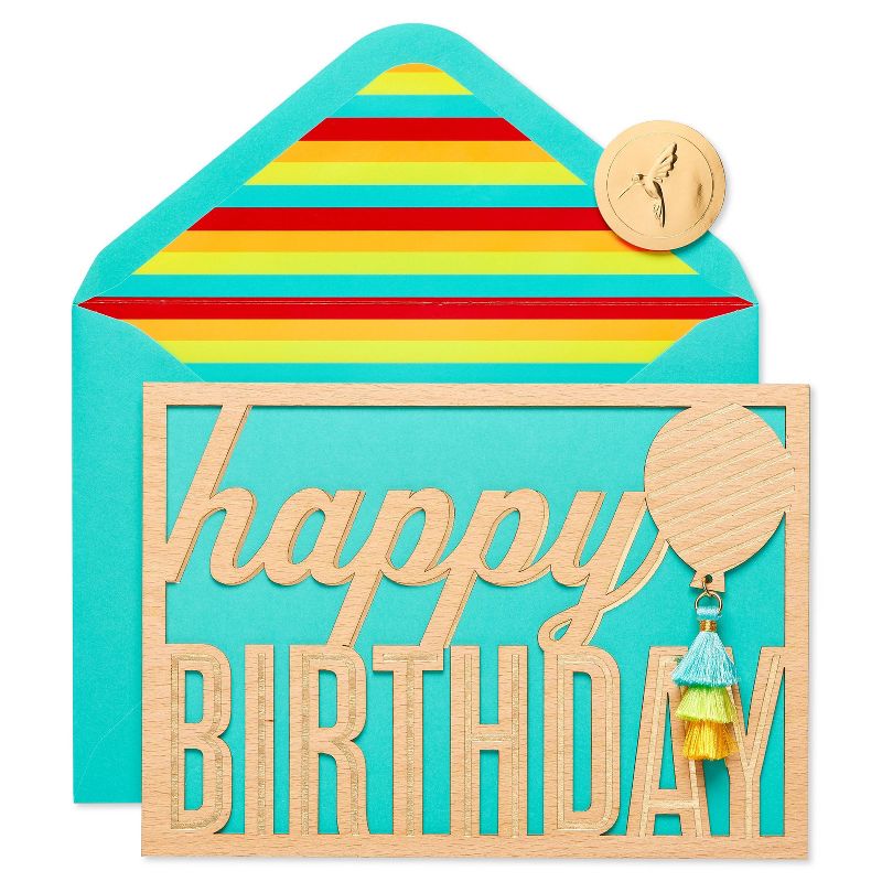 Happy Birthday Tassel Balloon Card - PAPYRUS, 5 of 7