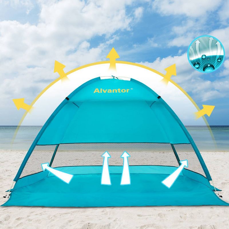 Alvantor Outdoor Instant Pop Up  Sun Shade Canopy 2 People  Beach Shelter Tent Turquoise, 5 of 12